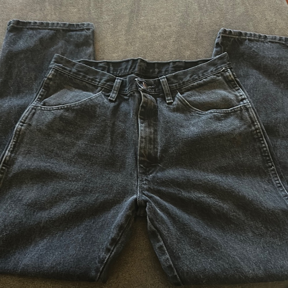 Black Straight legged jeans.